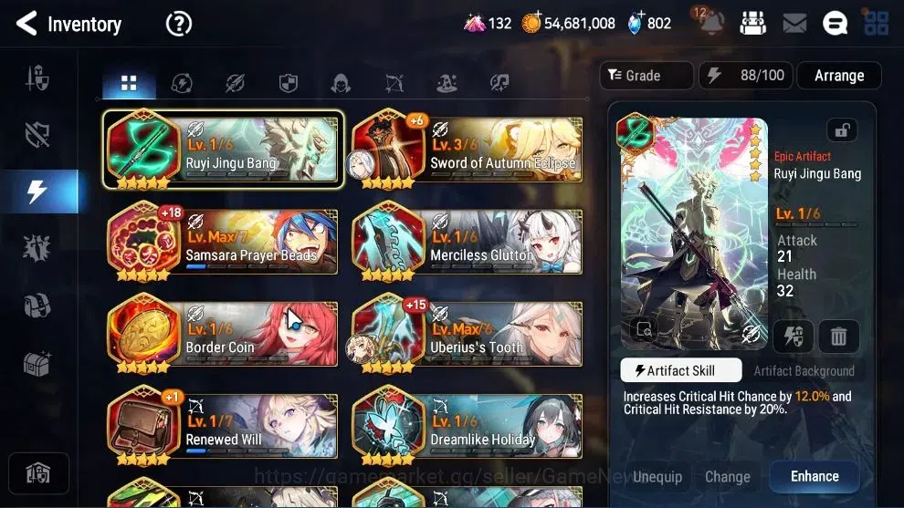 Epic Seven Accounts Mid-Tier ASIA UnVerif|New Era|12 ML(LOTScales,RueleLight,NM Luna,Etc)+Setsuka,Ivana,Rinak,etc|Poh 17