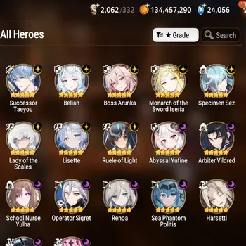Epic Seven Accounts High-End Global Verif|17 ML(Lisette,Tidal Elvira,School NYulha,Monarch,Lots,etc)+Full