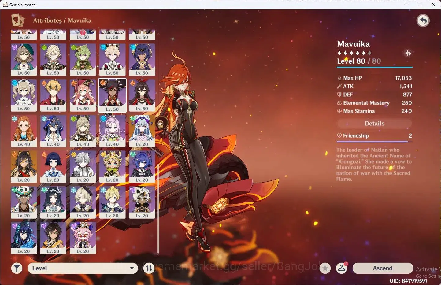 Genshin Impact Accounts ASIA | AR 60|19 Limit+1 Sign|Mavuika,Furina,Nahida image 3