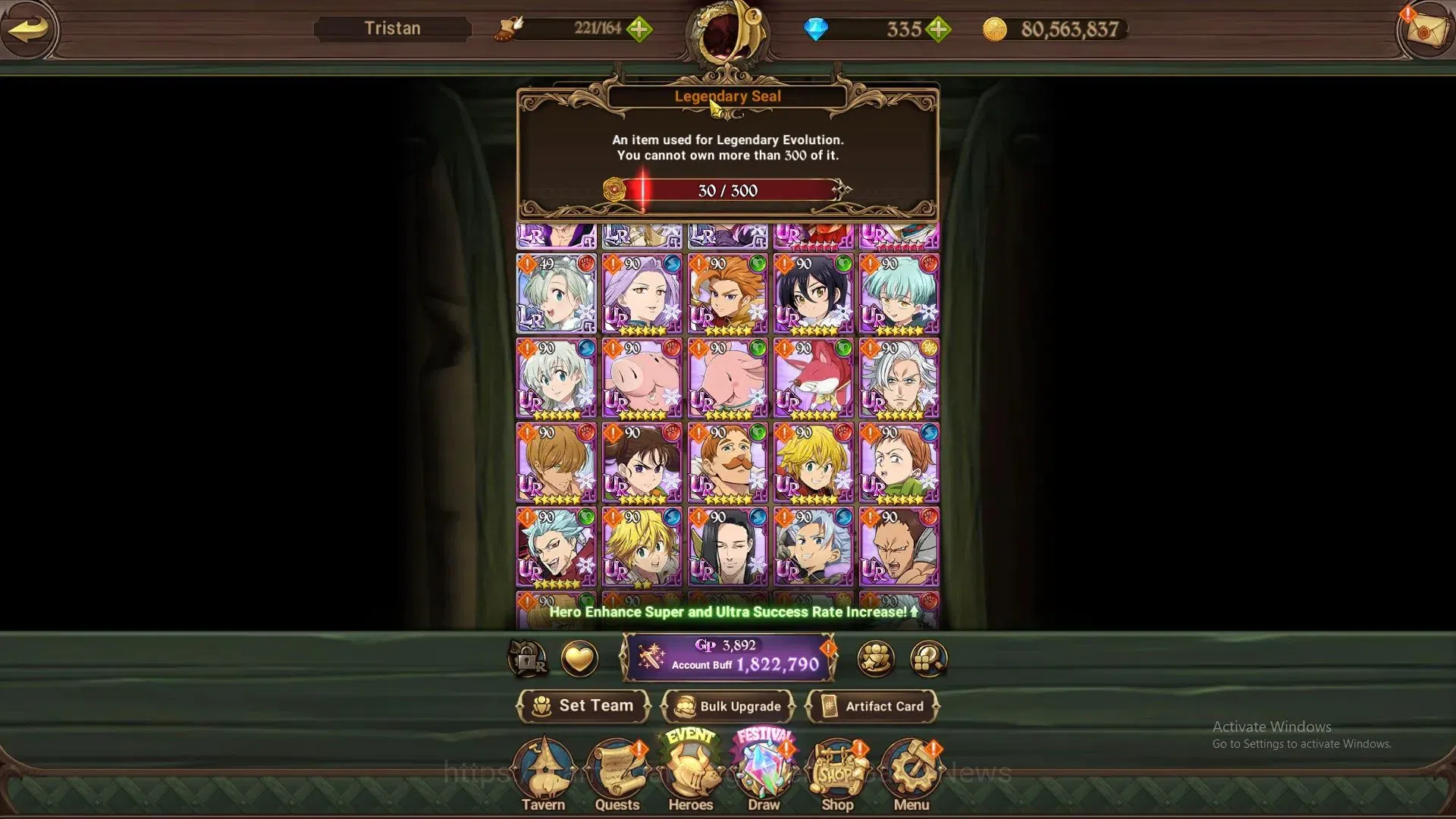 The Seven Deadly Sins: Grand Cross Accounts Global|1,8M CC|30 LS+ 335 DM|3 LR+6 UR|Brunhil,Eli image 6