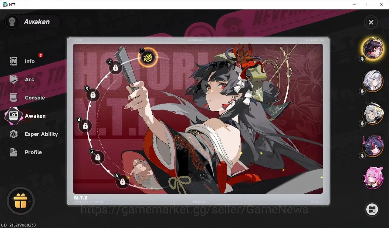Neverness to Everness Accounts GLOBAL NA|HL 12|3 S-Class 2 Limited| Shinku, Hotori Awk 1, Hathor |3 Selector On|2 Glider 3