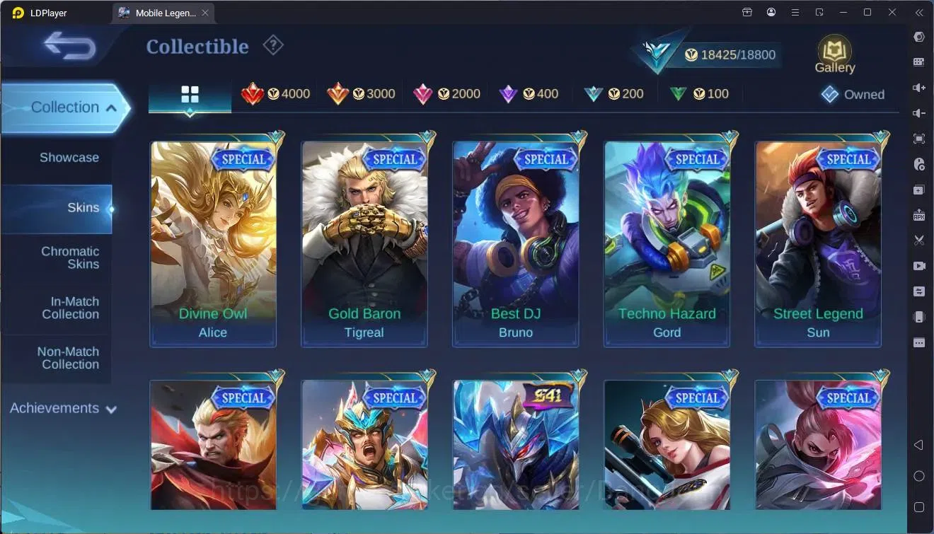 Mobile Legends: Bang Bang Accounts Collector Global |Hero 76|Skin 77|Seasoned|Prime Granger|Spongebob Cyclops|M7 Granger|9th 9