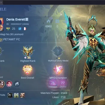 Mobile Legends: Bang Bang Accounts Collector Global |Hero 76|Skin 77|Seasoned|Prime Granger|Spongebob Cyclops|M7 Granger|9th