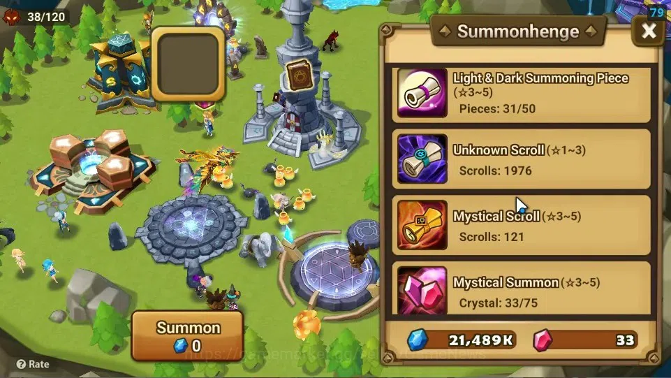 Summoners War: Sky Arena Accounts Starter ASIA|Lv 26|Ready Gacha|103 12 YSC + 160 11 YSC + 3 LAAS + 5 LS + 4 LDS + 121 MS |1 11