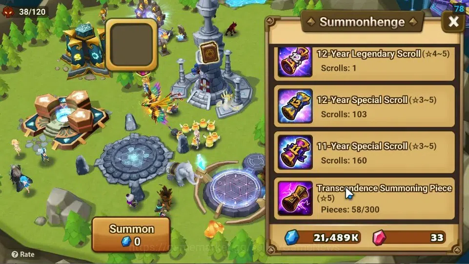 Summoners War: Sky Arena Accounts Starter ASIA|Lv 26|Ready Gacha|103 12 YSC + 160 11 YSC + 3 LAAS + 5 LS + 4 LDS + 121 MS |1 9