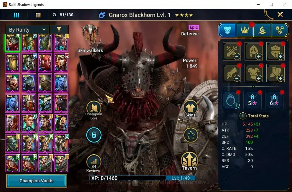 Raid: Shadow Legends Accounts Mid-Game Lv47 435K Power|19 5