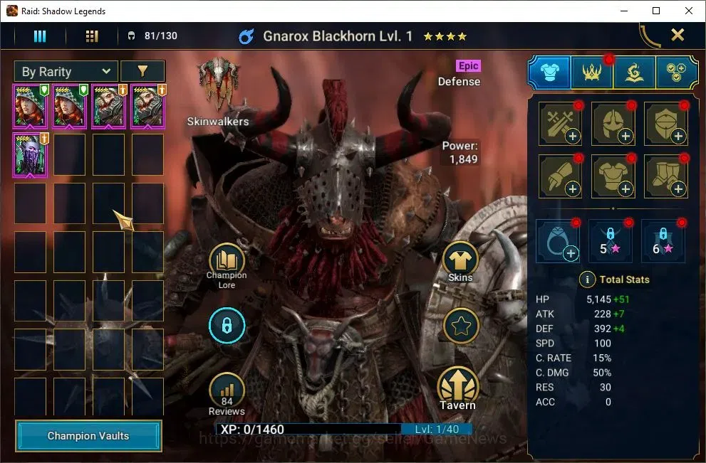 Raid: Shadow Legends Accounts Mid-Game Lv47 435K Power|19 6