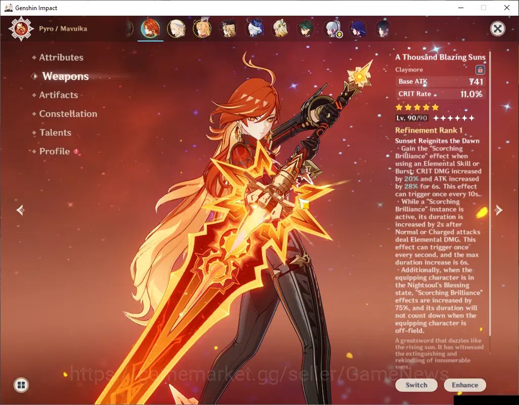 Genshin Impact Accounts ASIA|AR 59|PremTeam [Mavuika,HuTao]+Sign,Ayaka|3k  image 3