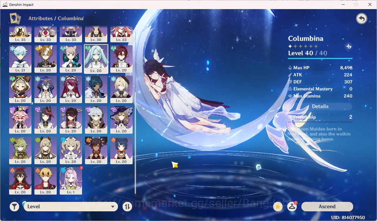 Genshin Impact Accounts Mid-Game|ASIA|AR 41|UID 81|6 Limit|Neuvillette | C image 3