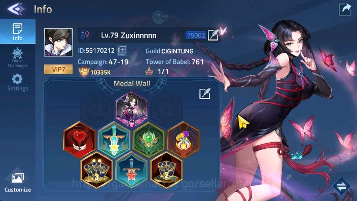 Server 75xxx Lvl 79 | Hero 100 | 3 Hero Awakend | Power 10335K Vip7 RA308B Mobile Legends: Adventure Accounts Server 75xxx Lvl 79 | Hero 100 | 3 Hero Awakend | image 1