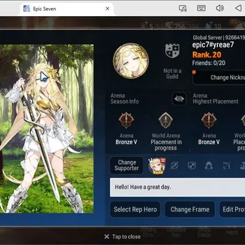 Epic Seven Accounts Starter Global|Starter|2 ML(MonarchIseria,Zio)|PoH ON,Bless ON||Theater Fresh|Stove(ES1708Z)