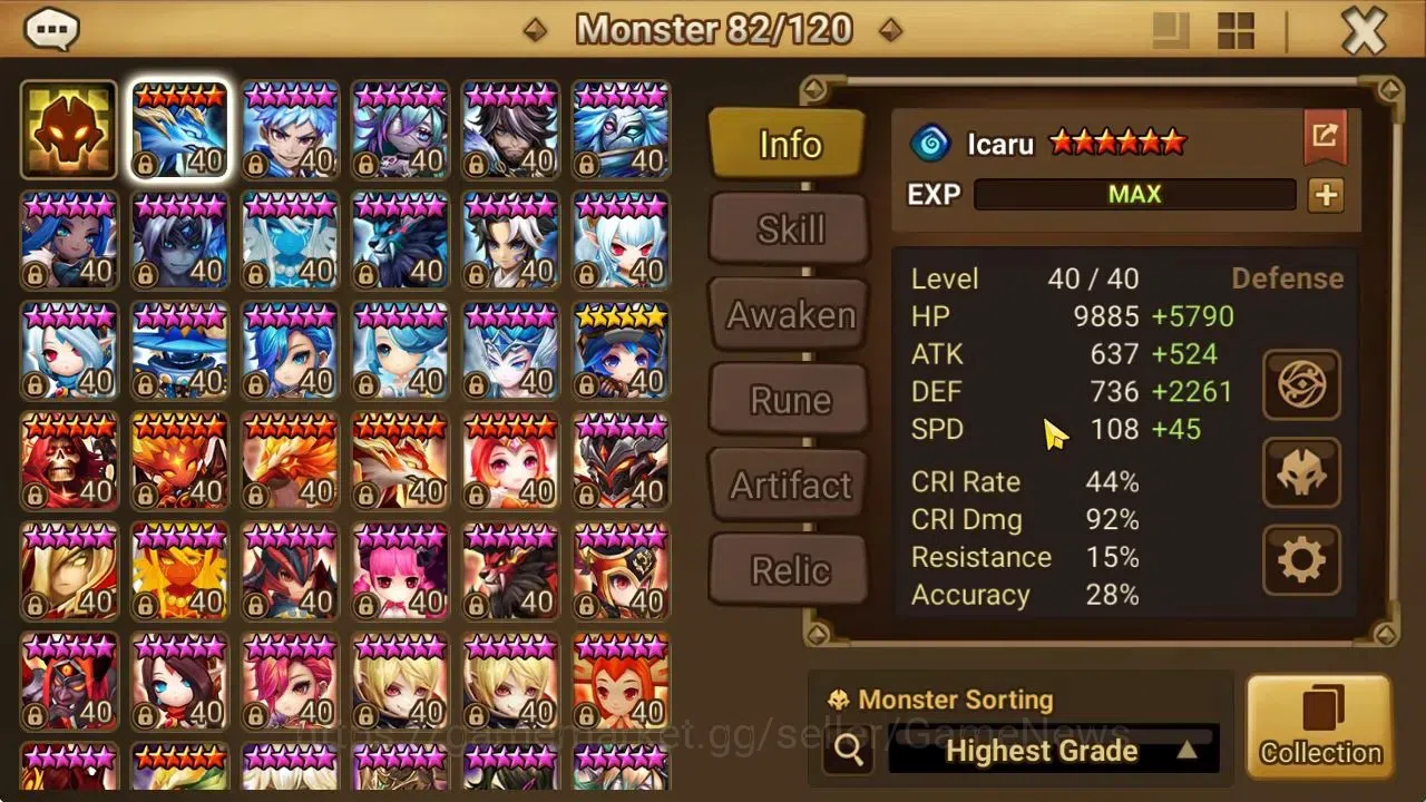 Summoners War: Sky Arena Accounts GLOBAL Lv 100|2 LD[Zeratu,Ariana]+28 Total NB5[Dai image 10