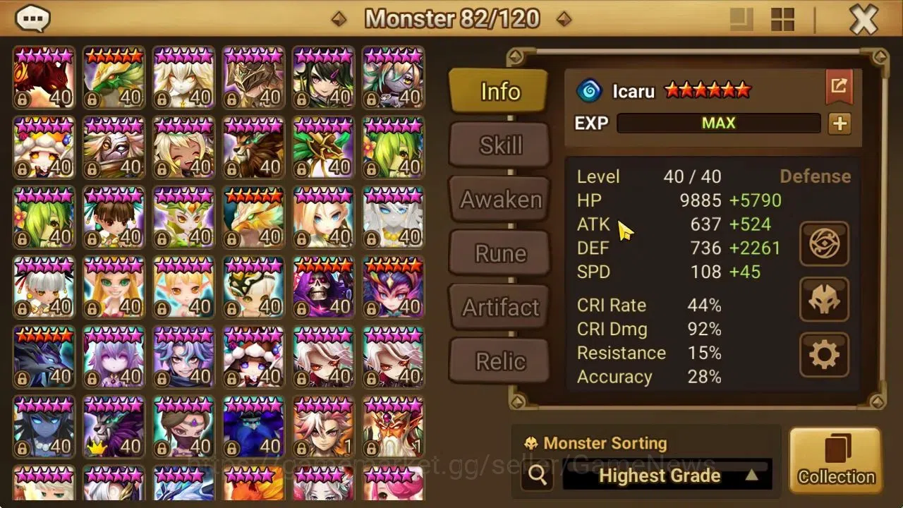 Summoners War: Sky Arena Accounts GLOBAL Lv 100|2 LD[Zeratu,Ariana]+28 Total NB5[Dai image 11