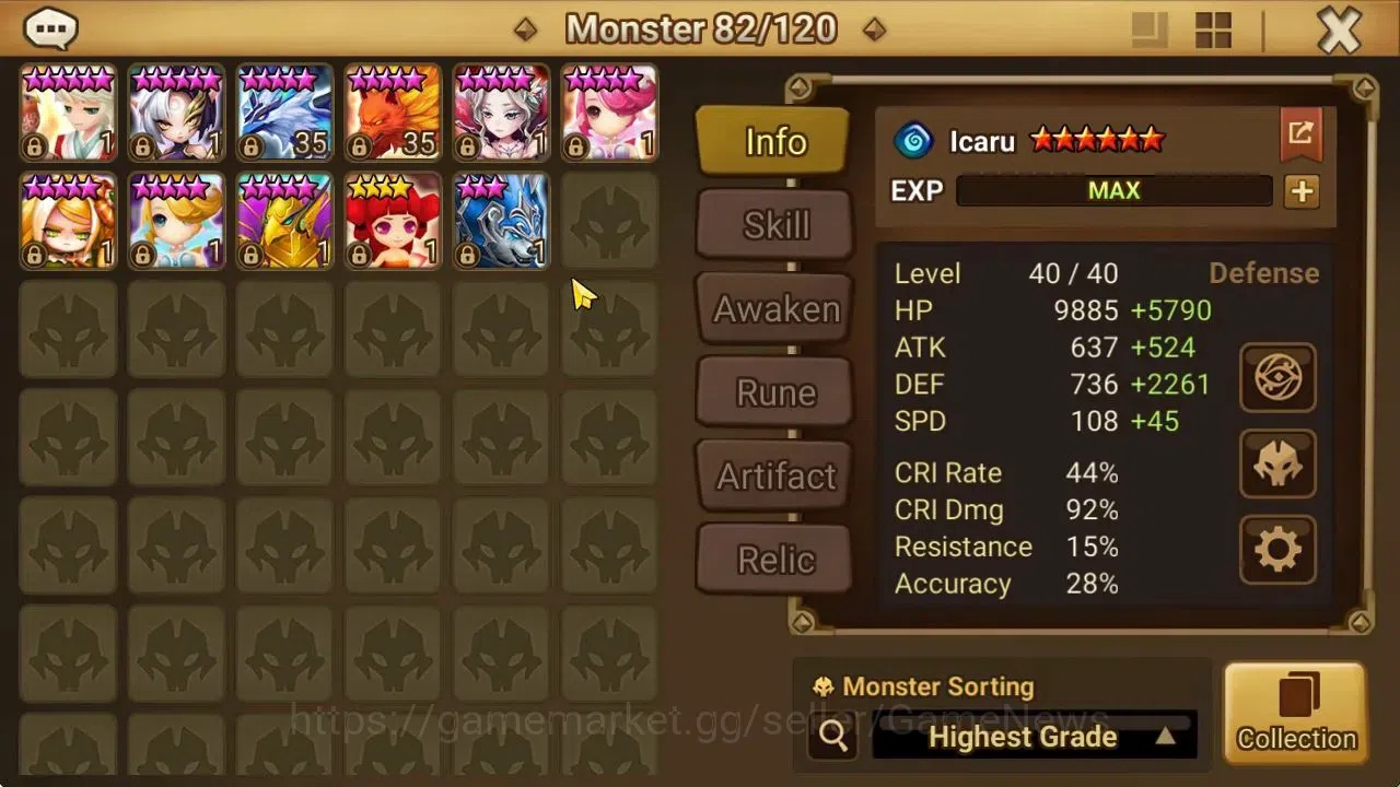 Summoners War: Sky Arena Accounts GLOBAL Lv 100|2 LD[Zeratu,Ariana]+28 Total NB5[Dai image 12