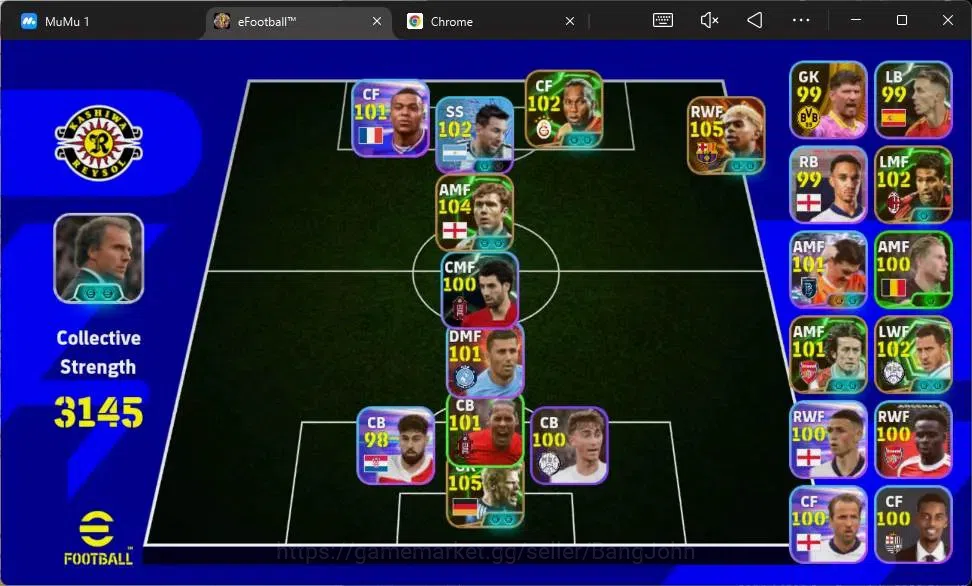 eFootball Accounts Mobile|PW 3145|Bigtime Yamal|Epic Serginho,Hazzard image 1