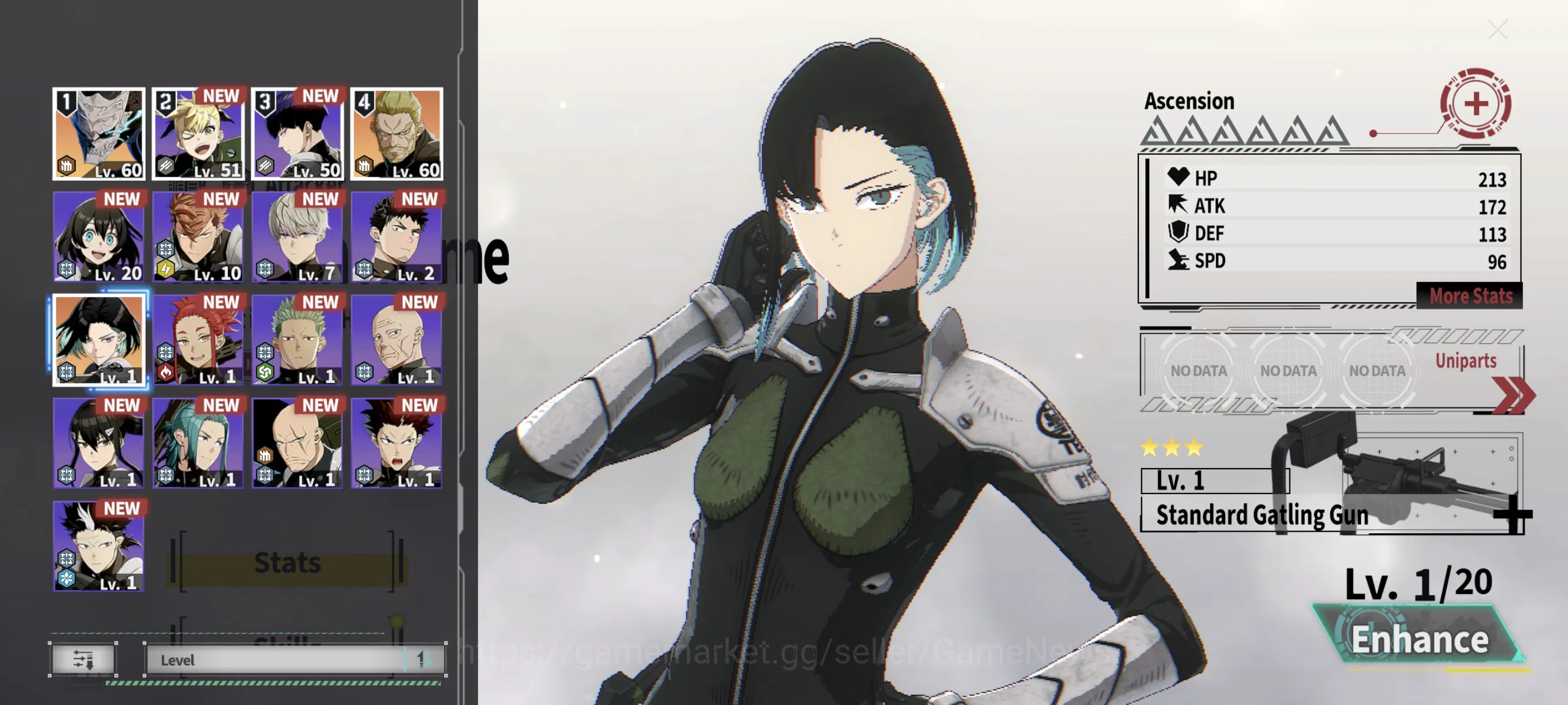Kaiju No. 8 The Game Accounts [MOBILE]|LOW MID|10k Cyrstal|3 SSR|RIN (Sign),Isao image 5