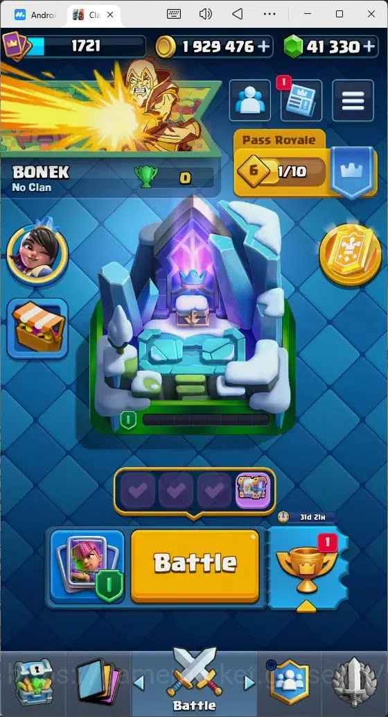 Clash Royale Accounts Mobile |Trophy 14000|5 Hero Cards| 31 Cards Lvl Ma image 1