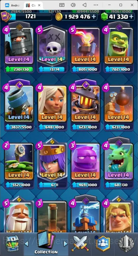Clash Royale Accounts Mobile |Trophy 14000|5 Hero Cards| 31 Cards Lvl Ma image 13