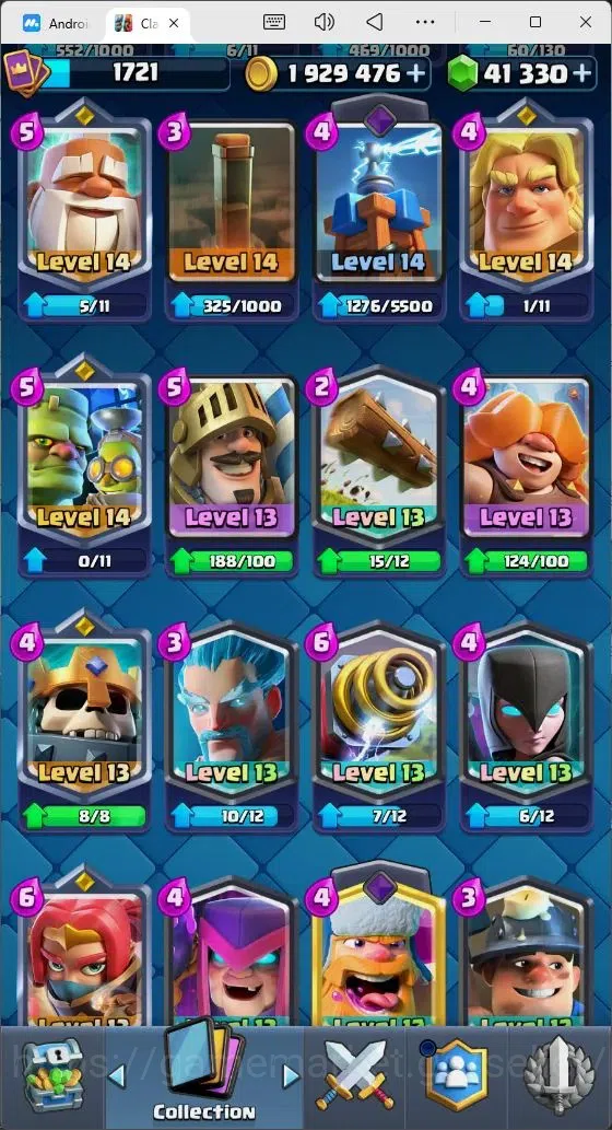 Clash Royale Accounts Mobile |Trophy 14000|5 Hero Cards| 31 Cards Lvl Ma image 14