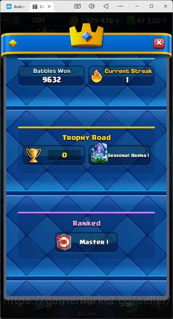 Clash Royale Accounts Mobile |Trophy 14000|5 Hero Cards| 31 Cards Lvl Ma image 2