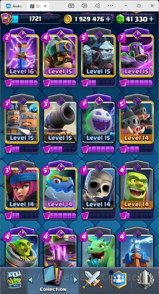 Clash Royale Accounts Mobile |Trophy 14000|5 Hero Cards| 31 Cards Lvl Ma image 6