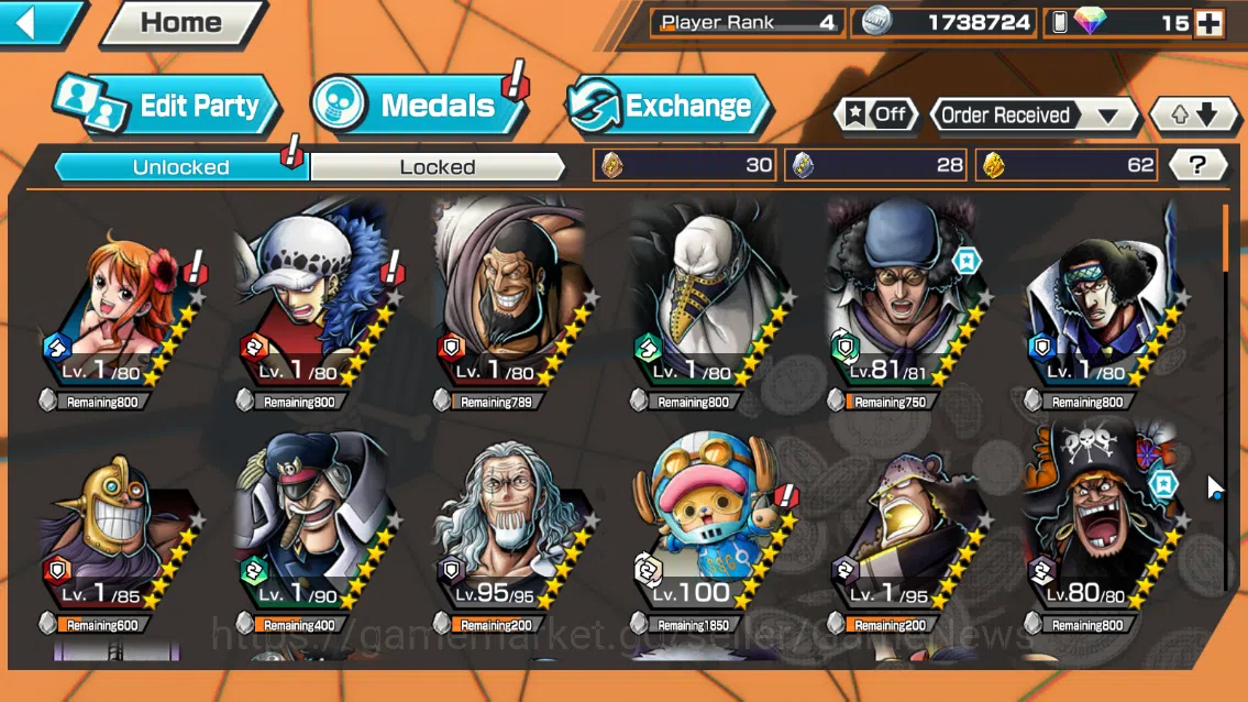 One Piece Bounty Rush Accounts Global|6EX|ASMK[Borsalino],T5Elder Saturn,BP Kuzan image 4