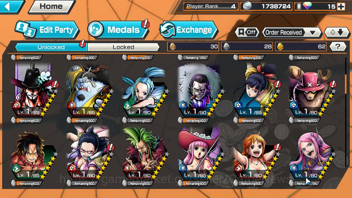 One Piece Bounty Rush Accounts Global|6EX|ASMK[Borsalino],T5Elder Saturn,BP Kuzan image 5