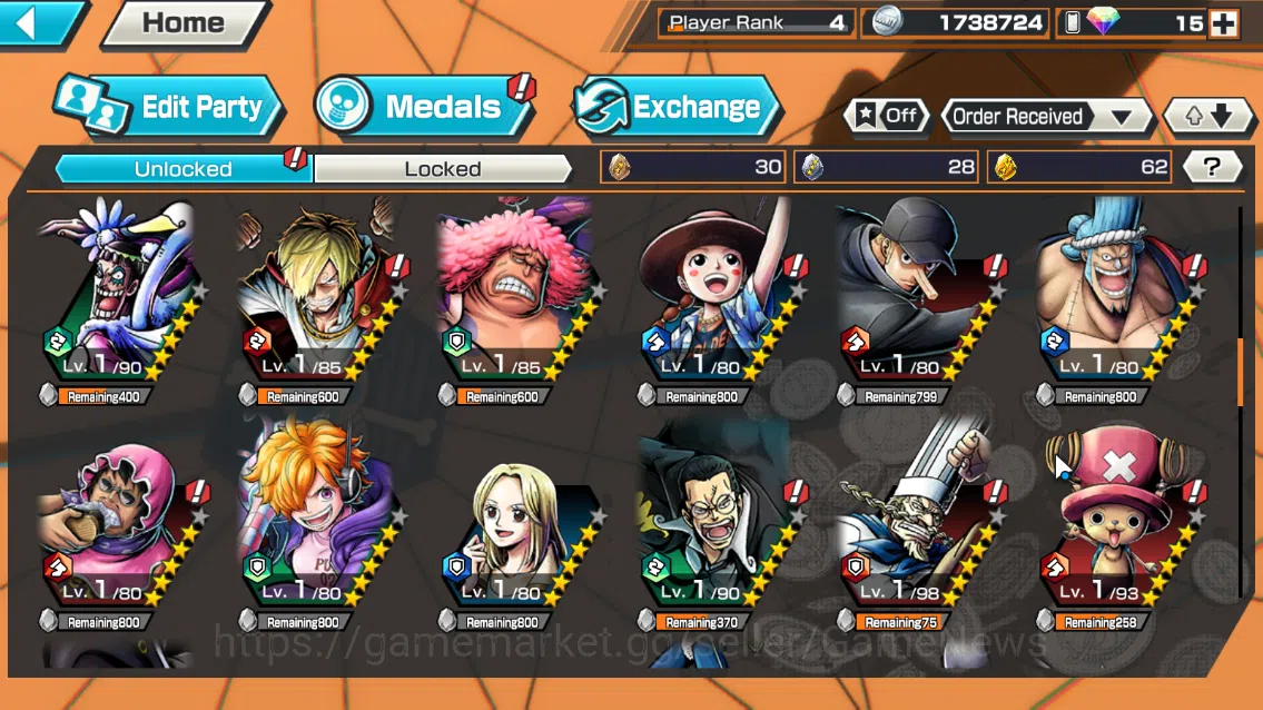 One Piece Bounty Rush Accounts Global|6EX|ASMK[Borsalino],T5Elder Saturn,BP Kuzan image 6