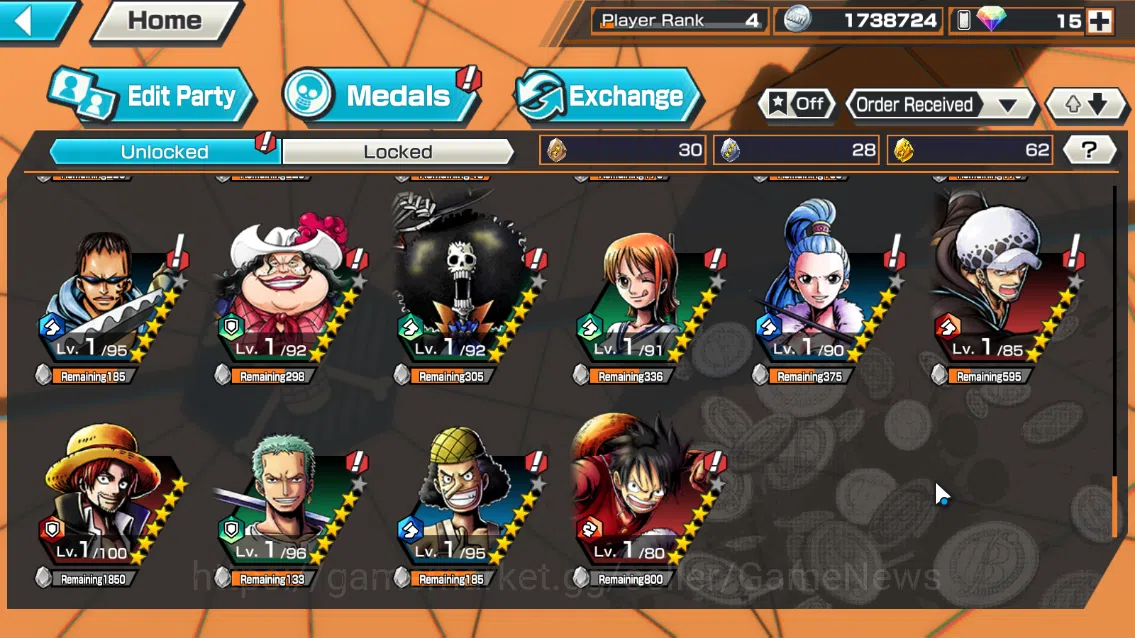 One Piece Bounty Rush Accounts Global|6EX|ASMK[Borsalino],T5Elder Saturn,BP Kuzan image 9