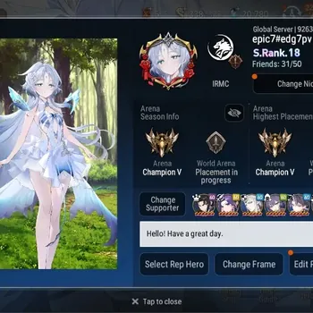 Epic Seven Accounts High-End Global Unverif|S.Rank.18|24 ML(Lisette,SOT Snow,Salome,Renoa,SP Politis,BM Haste,etc)|PoH