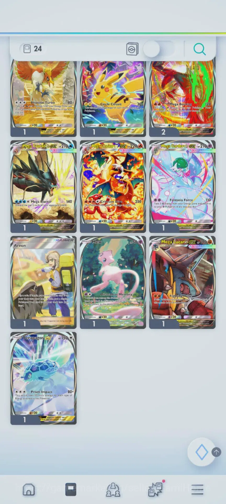 Pokémon TCG Pocket Accounts 11 crown 24 immersive | 61 *2 | 25 Shiny *2 | 295  image 2