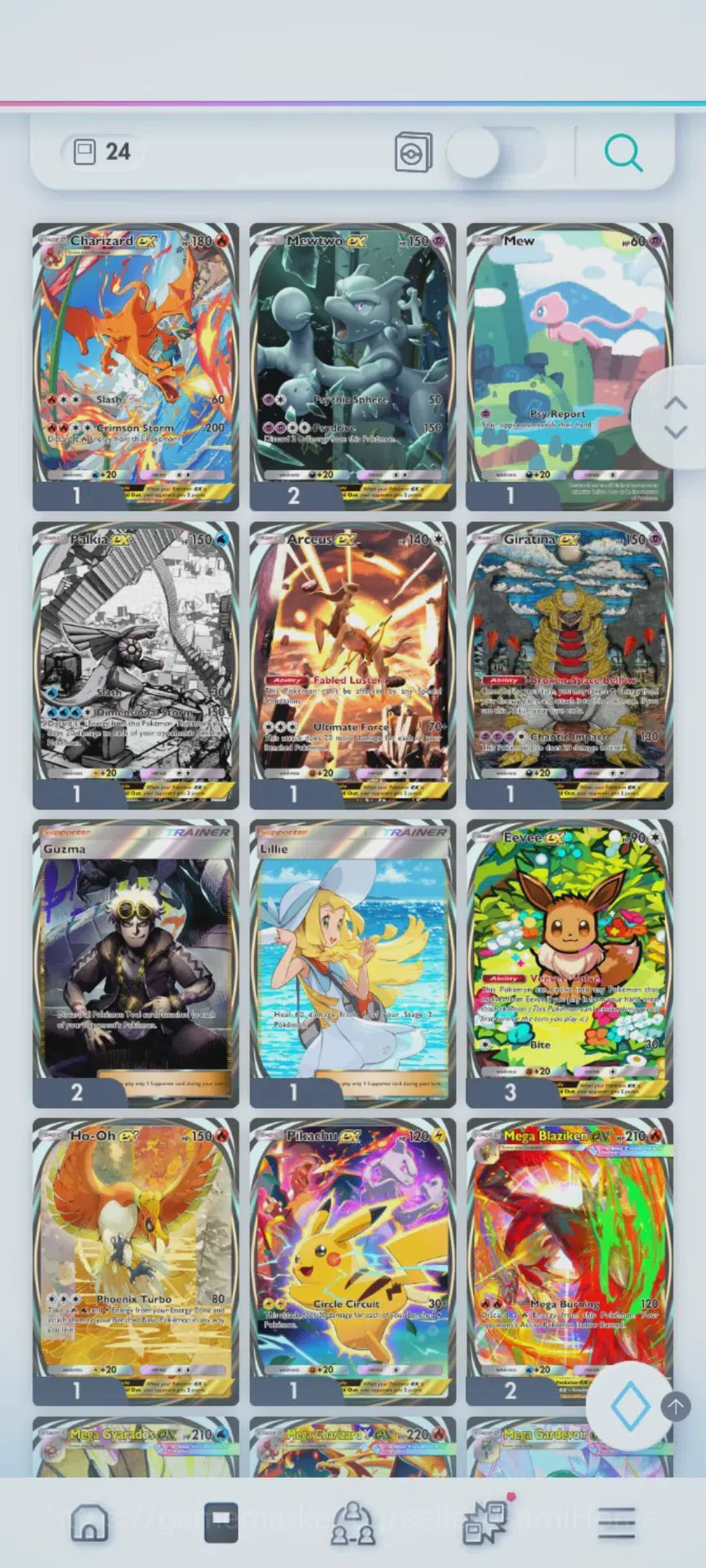 Pokémon TCG Pocket Accounts 11 crown 24 immersive | 61 *2 | 25 Shiny *2 | 295  image 3