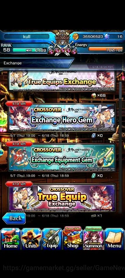 Grand Summoners Accounts End-Game Global|Rank 58|2 Sp Art+17 Ascend+8 TW|[DL Rimuru,Miyu,Illya,Diablo,Etc]+TW,Inumuta,S 10