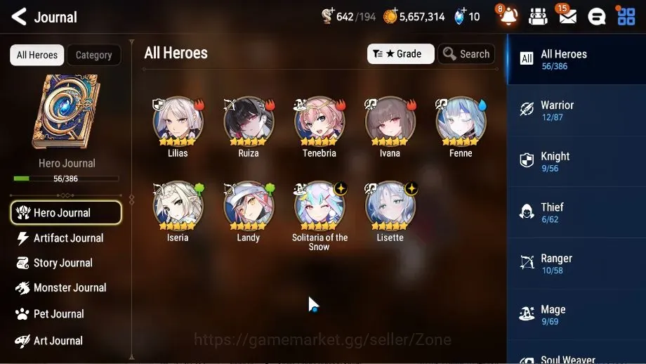 Epic Seven Accounts Starter Global|Unverif|Fresh Starter 2 ML(Lisette,Solitaria Snow)Ivana,Ruiza|PoH+Bless ON|Theater 1