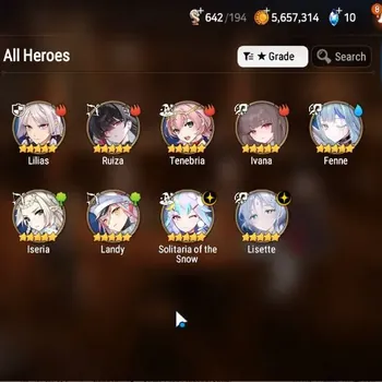 Epic Seven Accounts Starter Global|Unverif|Fresh Starter 2 ML(Lisette,Solitaria Snow)Ivana,Ruiza|PoH+Bless ON|Theater