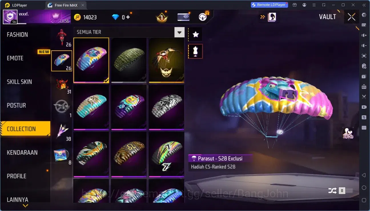 Free Fire Accounts Indonesia |M1887- Emerald Power, Mamba Gnaw, Bunny image 15