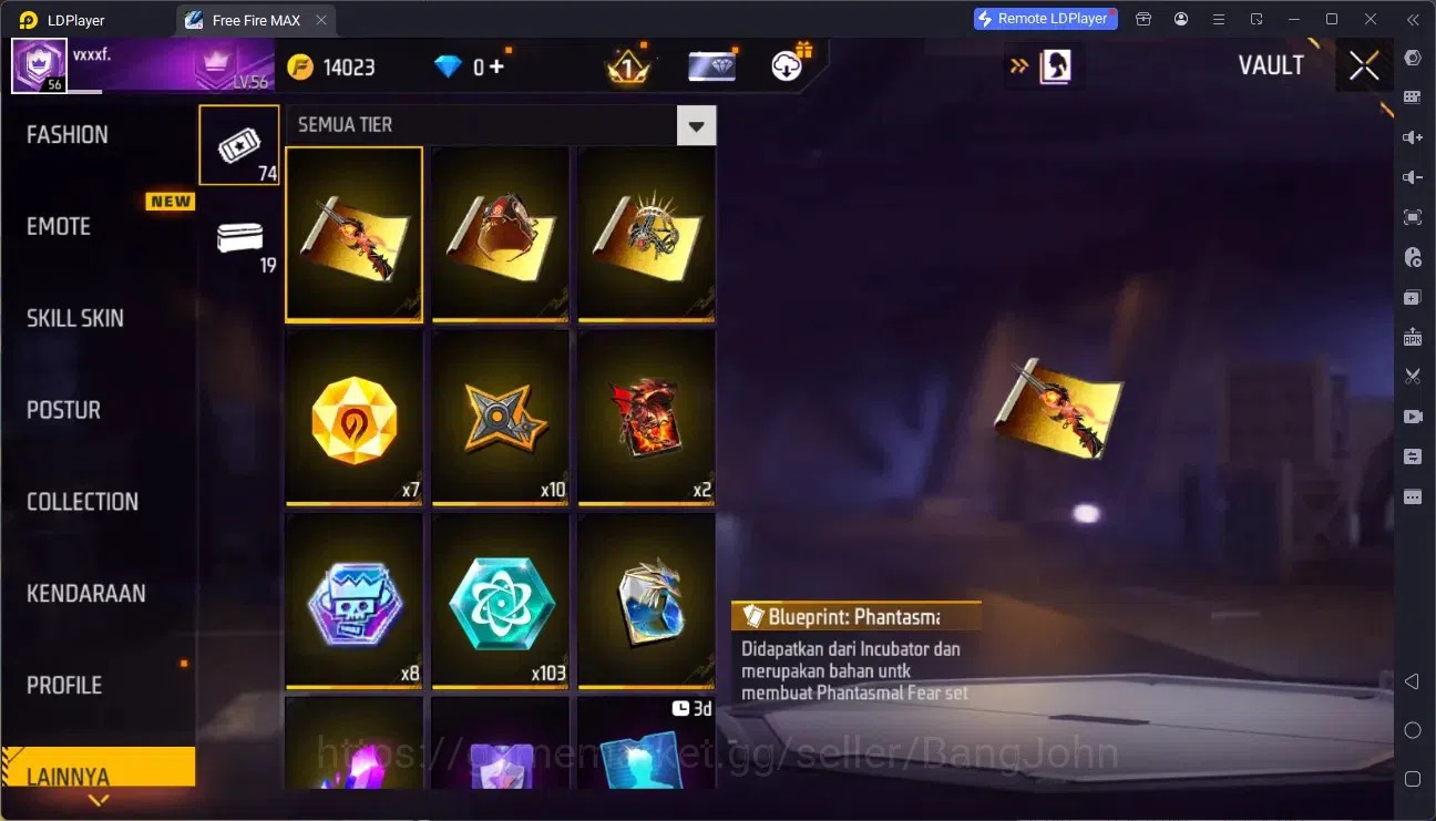 Free Fire Accounts Indonesia |M1887- Emerald Power, Mamba Gnaw, Bunny image 19