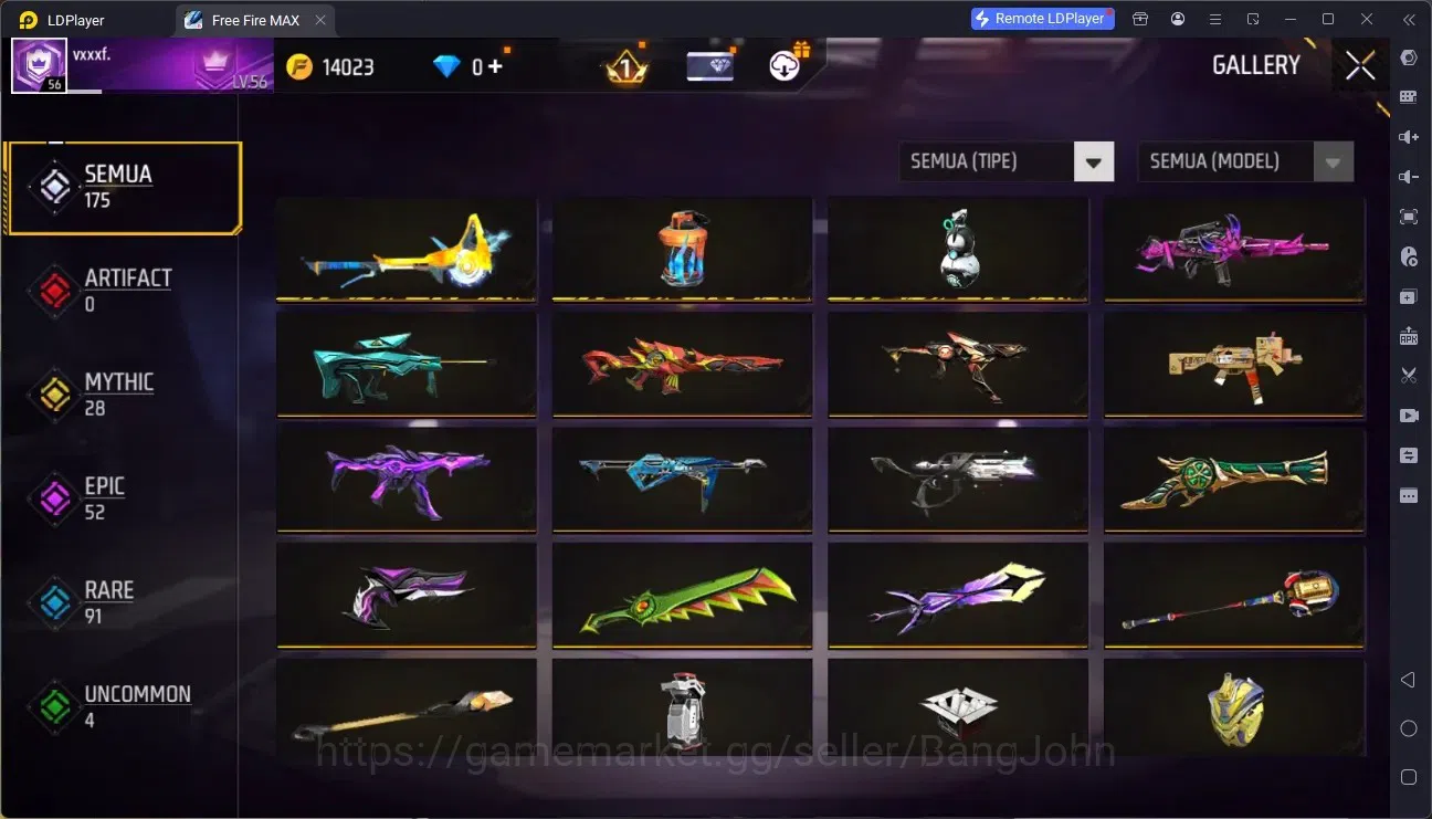 Free Fire Accounts Indonesia |M1887- Emerald Power, Mamba Gnaw, Bunny image 6