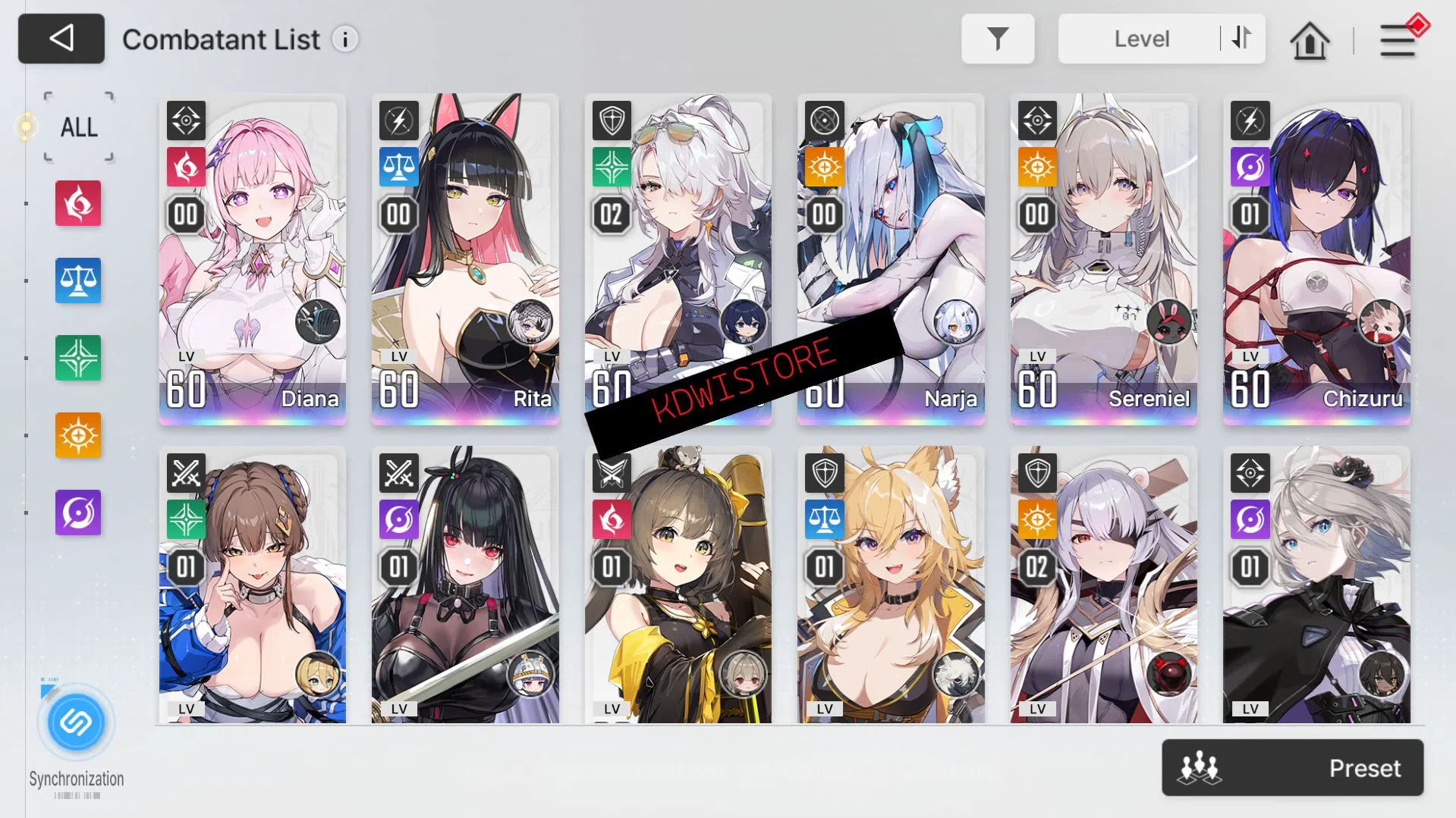 Chaos Zero Nightmare Accounts ASIA | LV 58 | Mid Game  image 3