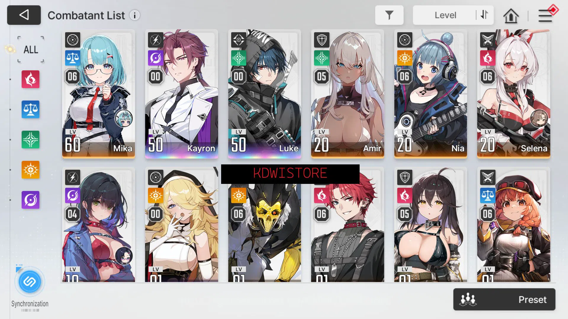 Chaos Zero Nightmare Accounts ASIA | LV 58 | Mid Game  image 4