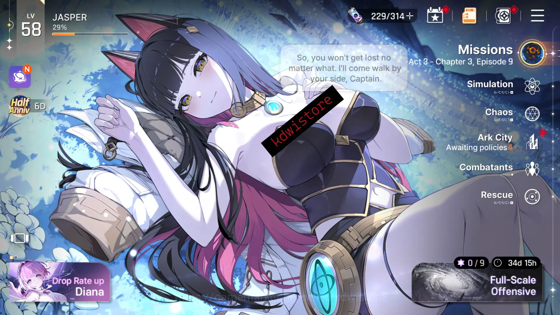 Chaos Zero Nightmare Accounts ASIA | LV 58 | Mid Game  image 5