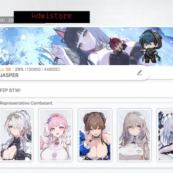 Chaos Zero Nightmare Accounts ASIA | LV 58 | Mid Game  image 1