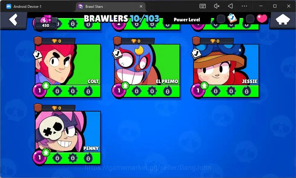 Brawl Stars Accounts Global | 450 Thropy|10 Brawler|1 Max Hypercharge(R image 2