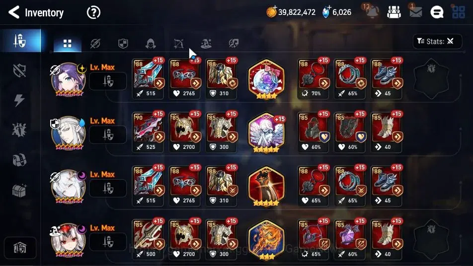 Epic Seven Accounts Mid-Tier GLOBAL Unverif|11 ML(Salome,WOTM Tenebria,NM Luna,Etc)+EAb Fumyr,TA Coli,Saria,Rinak,Etc|Poh 18