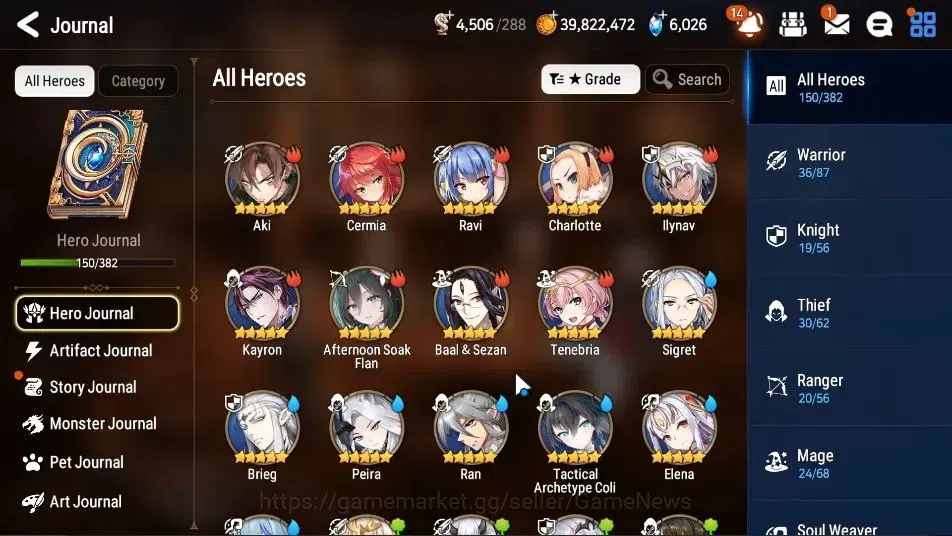 Epic Seven Accounts Mid-Tier GLOBAL Unverif|11 ML(Salome,WOTM Tenebria,NM Luna,Etc)+EAb Fumyr,TA Coli,Saria,Rinak,Etc|Poh 7