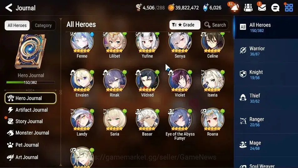 Epic Seven Accounts Mid-Tier GLOBAL Unverif|11 ML(Salome,WOTM Tenebria,NM Luna,Etc)+EAb Fumyr,TA Coli,Saria,Rinak,Etc|Poh 8