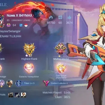 Mobile Legends: Bang Bang Accounts Others Global|Skin 387|Exalted|Legend Freya,Aspirant Vexana+Lesley,Sanrio