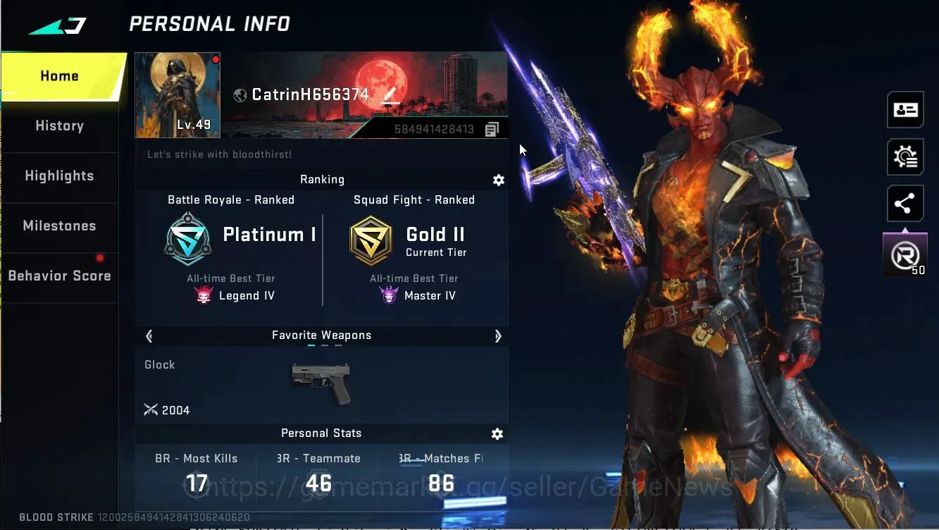 Blood Strike Accounts ASIA|ETERNAL DEagle Lv2|Collab TOKREV[Takemichi,et image 2