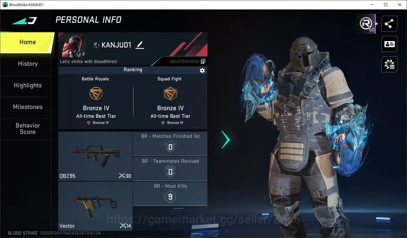 Blood Strike Accounts Others ASIA|L3|1 ULTRA (MeleeKATAR|1 OPM Parachute||2 LEGENDARY Guns|LogNetEase(BS676Z) 1