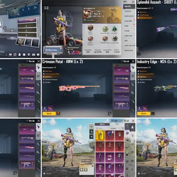 PUBG Mobile Accounts #50 | Lv 51 - 22 Set | M416 Time Traveler | Awm Crimson Petal lv2 | 5 Lab 1 Kill Mess | Wildsoul Warden